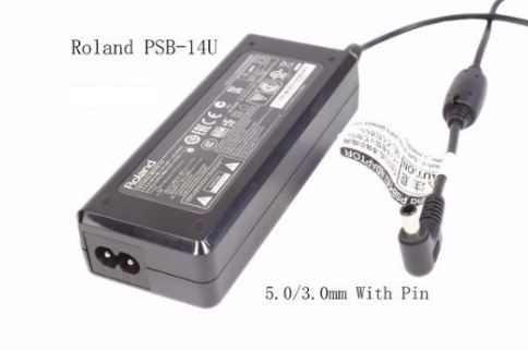 Roland PSB-14U AC Adapter 24V 2.8A, Barrel Tip With Pin, 2-Prong